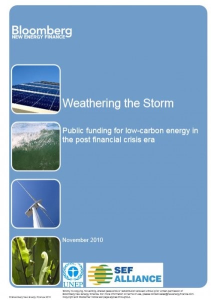 Bloomberg UNEP SEF report cover nov 2010