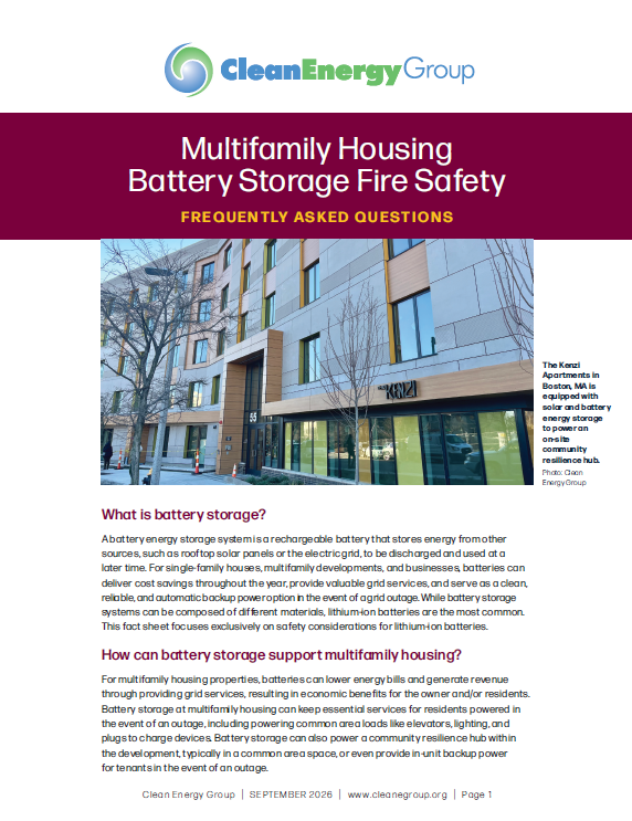 Multifamily Fire Safety Handout Cover Thumbnail