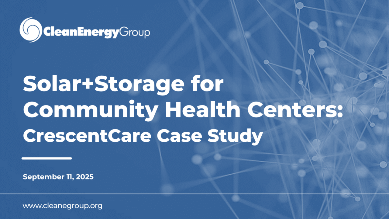 Solar+Storage Microgrids for Rural Community Health Centers - Clean ...