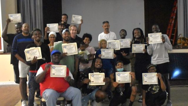 UPAL’s solar installation training graduates. Credit: Queen Shabazz, UPAL.