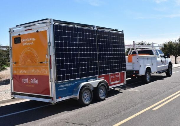 Mobile solar+storage unit. Photo Credit: Footprint Project